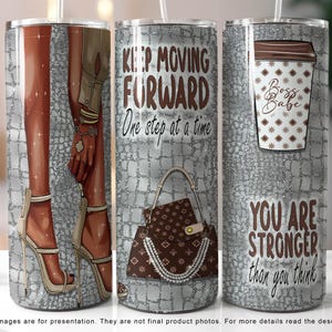 Black Girl Magic Tumbler Wrap: High Heels Design (Digital Download)