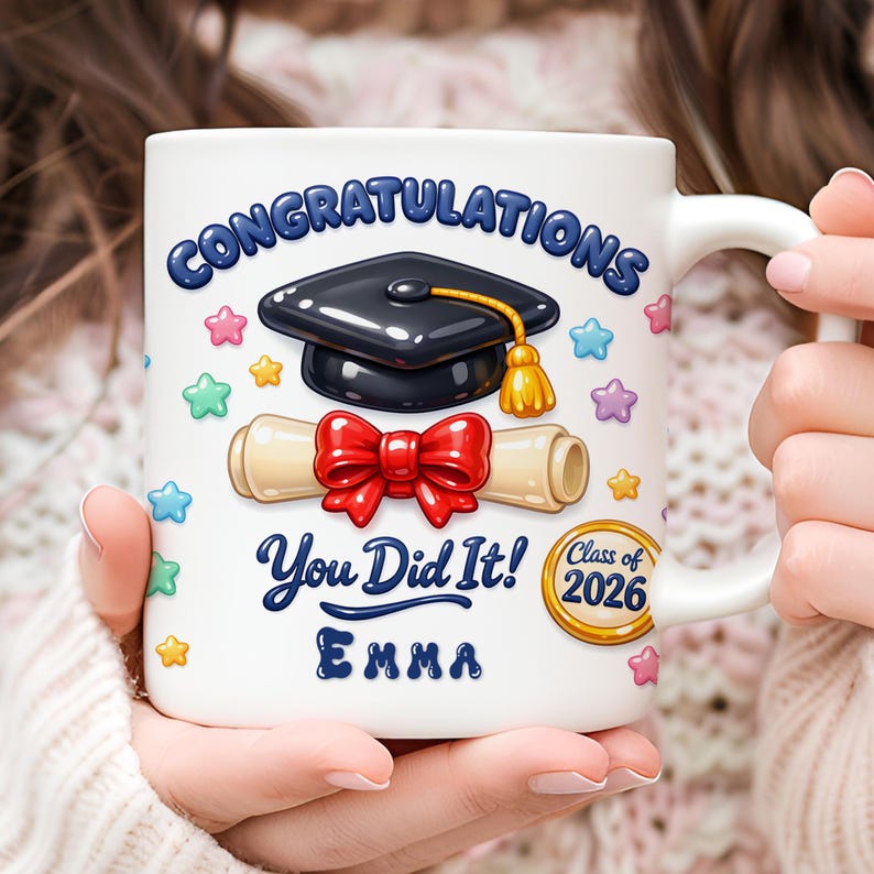 Custom Grad Mug Wrap PNG - Class of 2026 Sublimation, Gimme Gummy ...