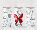 Motivational 16oz Glass Tumbler Wrap, Just Breathe Glass Can PNG, Glass Can Wrap, Clear Glass Sublimation Designs, Digital Download Only product logo