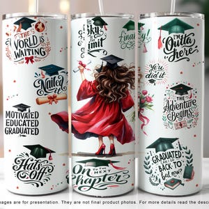 2025 Graduation Tumbler Wrap: Senior Gift, Sublimation Design (PNG Digital Download)