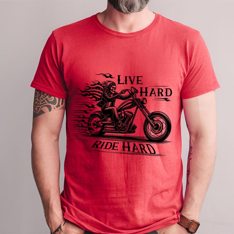 Live Hard Ride Hard Bundle SVG & PNG, Biker Lives Sublimation Design