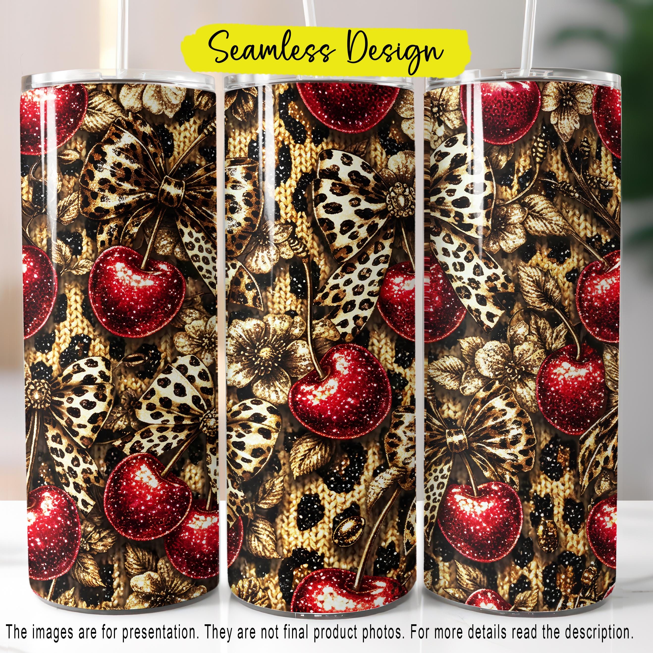 35 Endangered Animal Crochet: Leopard Crochet Patterns 31 Leopard Cherry Bows Tumbler Wrap