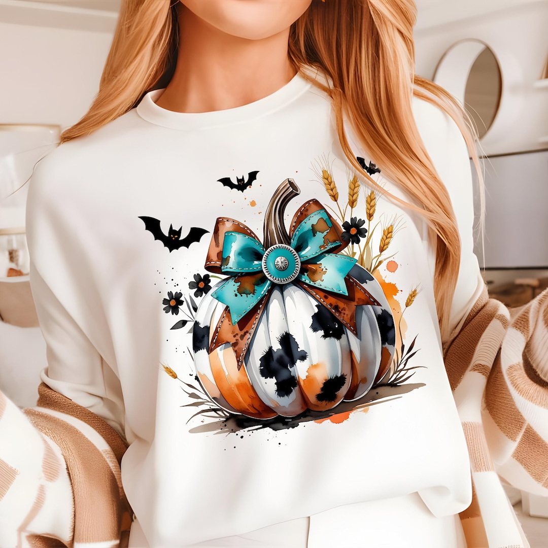 Cowhide Pumpkin PNG: Western Fall Sublimation Design (digital Download ...