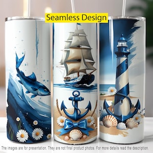 Salty Beach Ocean Tumbler Wrap, 20oz Skinny Sublimacja Design, Coastal Vibes Png, Lighthouse Tumbler PNG, Beach Aesthetic Digital Download