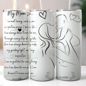 My Mom Is... Tumbler Wrap PNG - Seamless Sublimation Designs Downloads - Skinny 20oz Design - Mother's Day Tumbler Wrap PNG