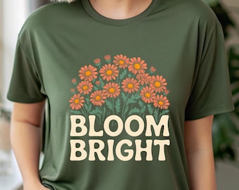 Blommande ljusa vintage boho blommor PNG sublimering, inspirerande boho prästkragar retro blomdesign, prästkrage digital nedladdning