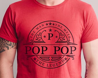 Pop Pop Man mythe légende SVG PNG : Design pour la fête des pères de grand-père (téléchargement numérique)