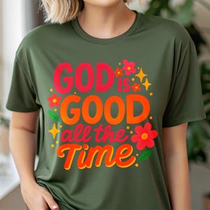 God Is Good PNG: Preppy Christian Sublimation Design (Digital Download)