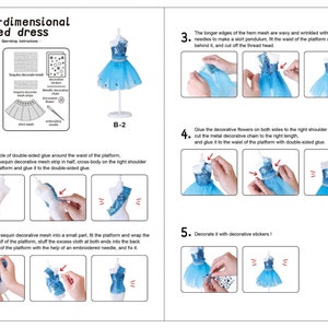 Barbie Doll Dress Making Kit, Fashion Clothes Design Kit With 5 Doll Mannequins, Creativity DIY