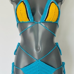 St Lucia bikini set, 2 piece crochet swimsuit, beachwear, pool party bathing suit