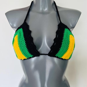 Jamaica Crochet Bikini Top, holiday, carnival, festival wear
