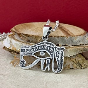 Eye of Horus Silver Pendant, Eye of Horus Necklace, Sterling 925 Silver Eye of Ra Necklace, Eye of Horus pendant, Egyptian Mythology Jewelry