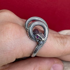 Bague serpent, bague en argent, bague homme, bijoux pour homme, bague serpent en argent, bijoux serpent, serpent en argent, bague serpent, bague serpent Ouroboros pour homme