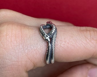 Ouroboros Snake Silver Ring, Snake Ring 925 Sterling Silver, Ouroboros Ring, Serpent Ring, Band Ring Snake, Snake Jewelry, Serpent Jewelry