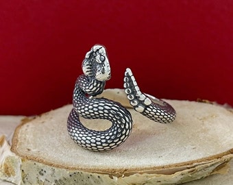 Snake Ring, Snake Jewelry, Silver Ring, Serpent Ring, Silver Snake Ring, Mens Rings, Serpent Jewelry, Mens Jewelry, Snake Gift, Silver Snake