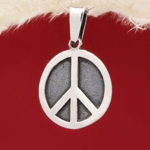 Vrede Teken Zilveren Hanger, Vrede Ketting, Sterling 925 Zilveren Vrede Hanger, Solid 925 Zilveren hanger Charme Vrede Teken, Vrede Sieraden