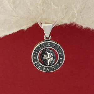 Rotating  Taurus Silver Pendant, Taurus Necklace, Sterling 925 Silver Charm Zodiac Sign Taurus, Astrology Necklace, Horoscope Necklace