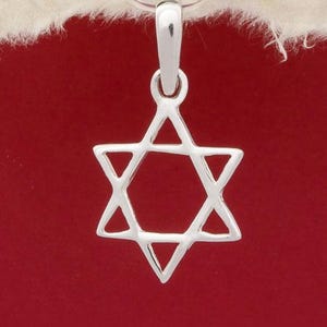 Star of David Pendant, Sterling 925 Silver Star of David Pendant, Faith Pendant, Silver David Star Charm, Religious Jewelry, Jewish Pendant