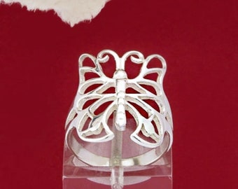 Butterfly Silver Ring, Butterfly Ring, Sterling 925 Silver Ring Butterfly, Butterfly Jewelry