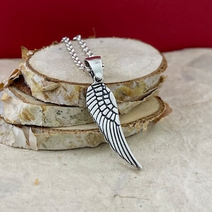 Wing Silver Pendant, Sterling 925 Silver Wing Necklace, Bird&#39;s Wing Pendant, Angel Wing Charm, Wing Jewelry