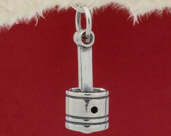Engine Piston Silver Pendant, Sterling 925 Silver Piston Pendant, Piston Necklace, Engine motive Jewelry, Mechanic Gift, Auto lover Gift