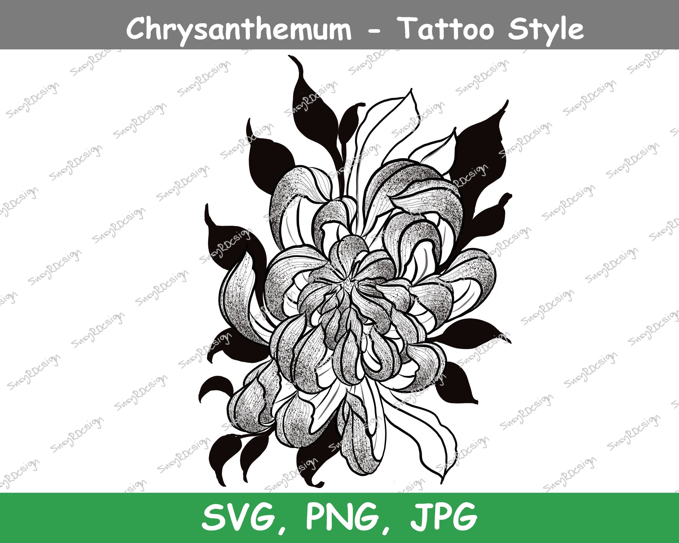 Chrysanthemum Flower By Hand Drawing Stock Illustration - Download Image  Now - Chrysanthemum, Tattoo, Japan - iStock