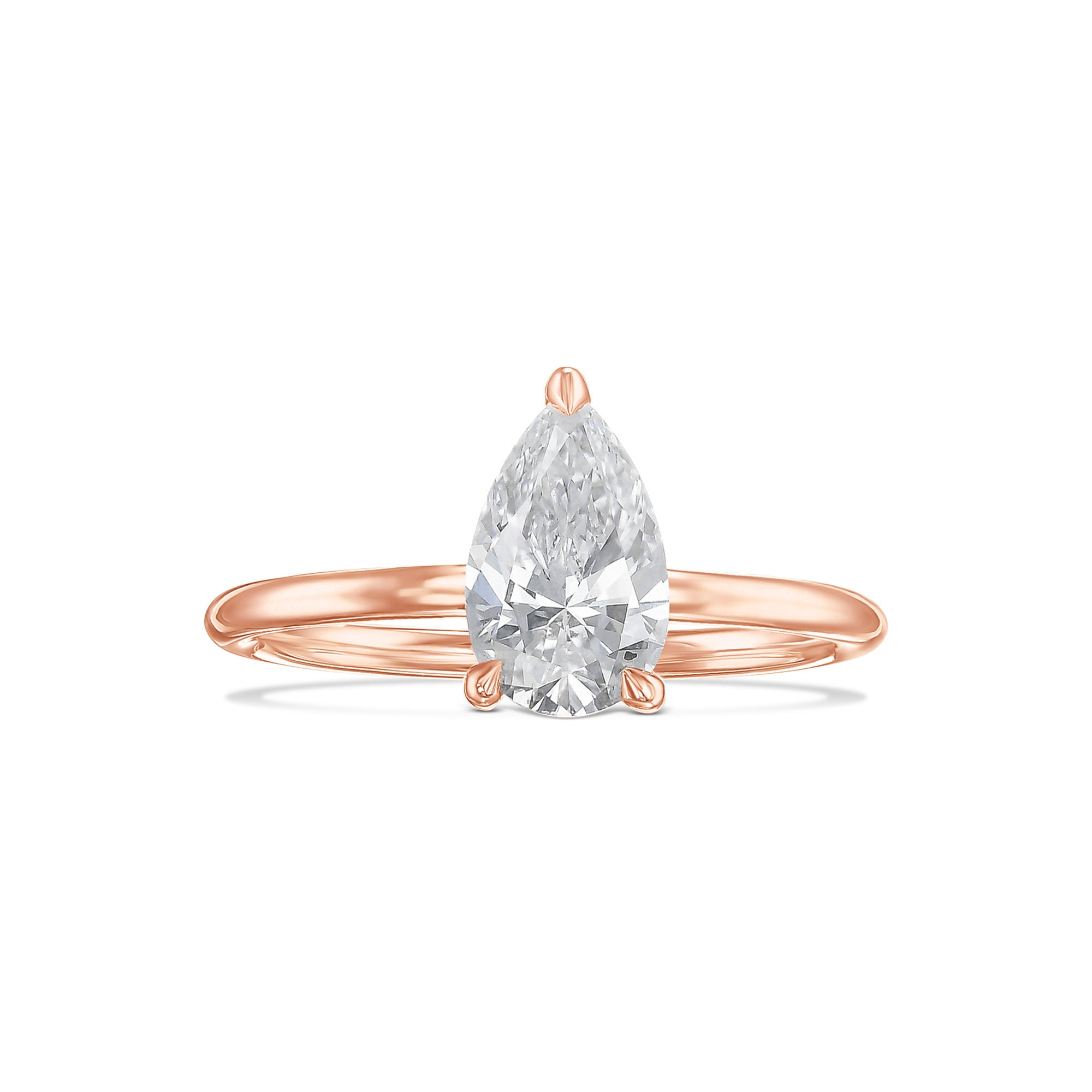 Pear Cut 1 Carat IGI Certified E Color VVS2 Clarity Lab Grown Diamond ...