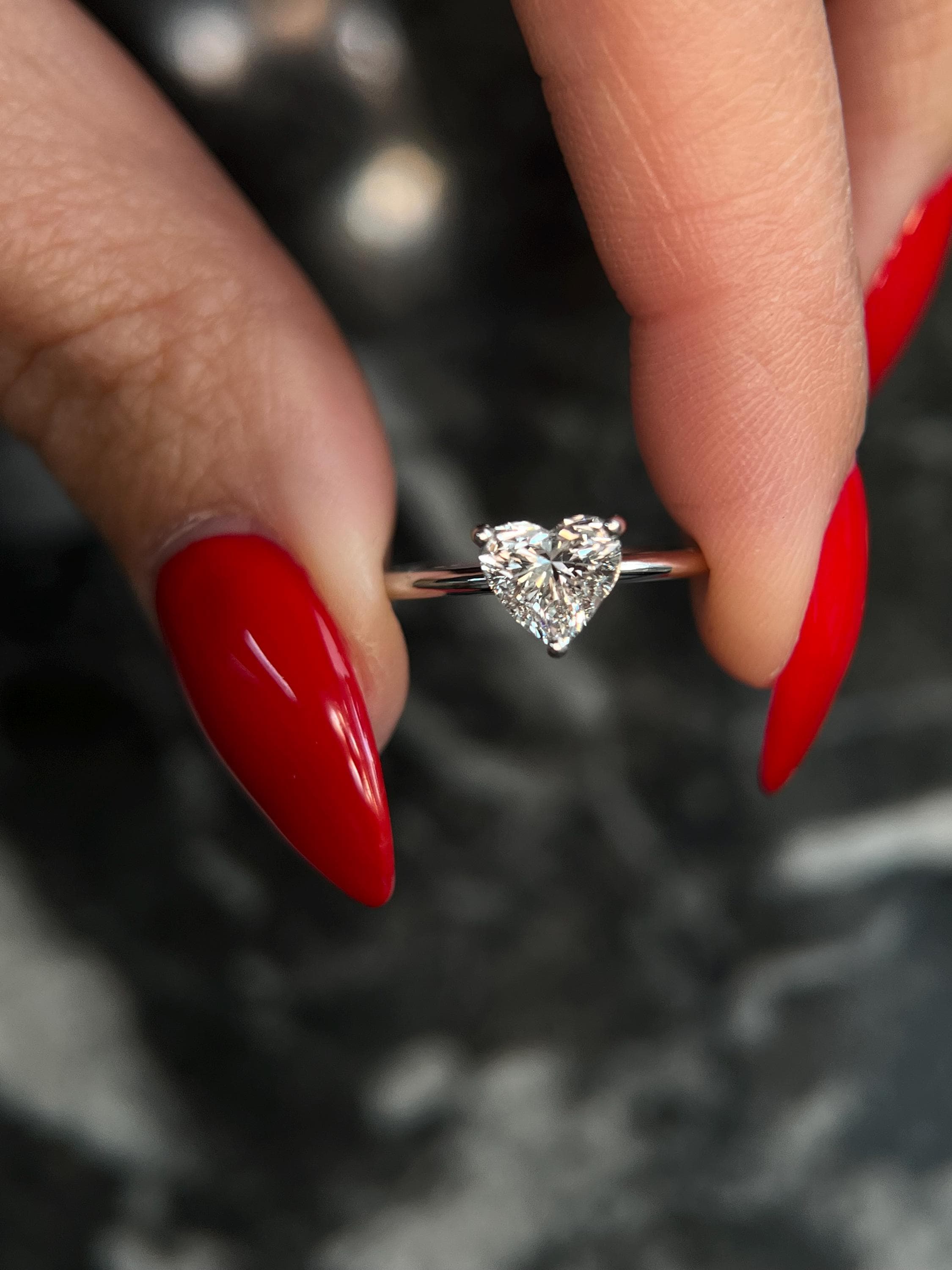 Heart Shaped 1 Carat D Color VVS2 Clarity IGI Certified Lab Grown