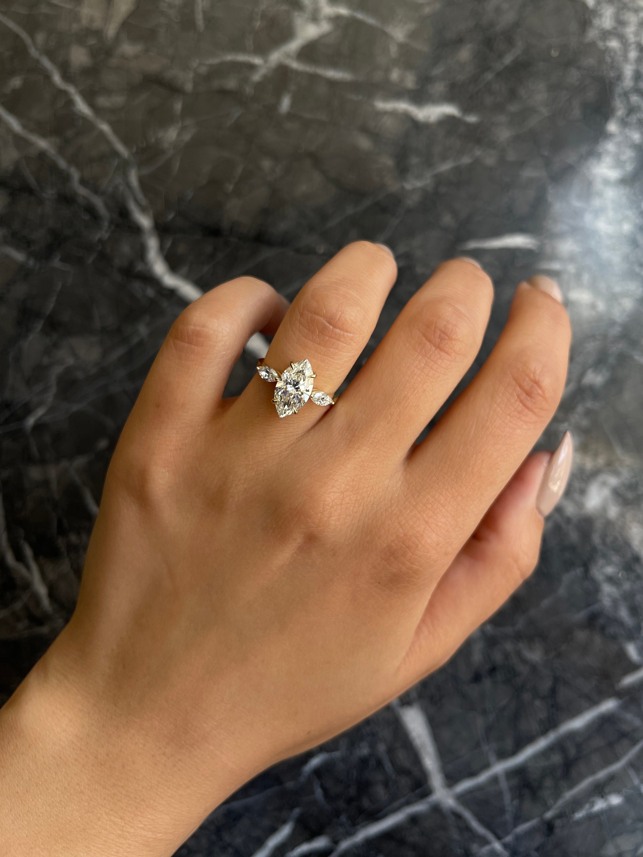 Marquise Cut 2.3 Carat IGI Certified D Color VVS2 Clarity