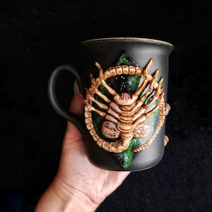 Mug xenomorph facehugger alien handmade