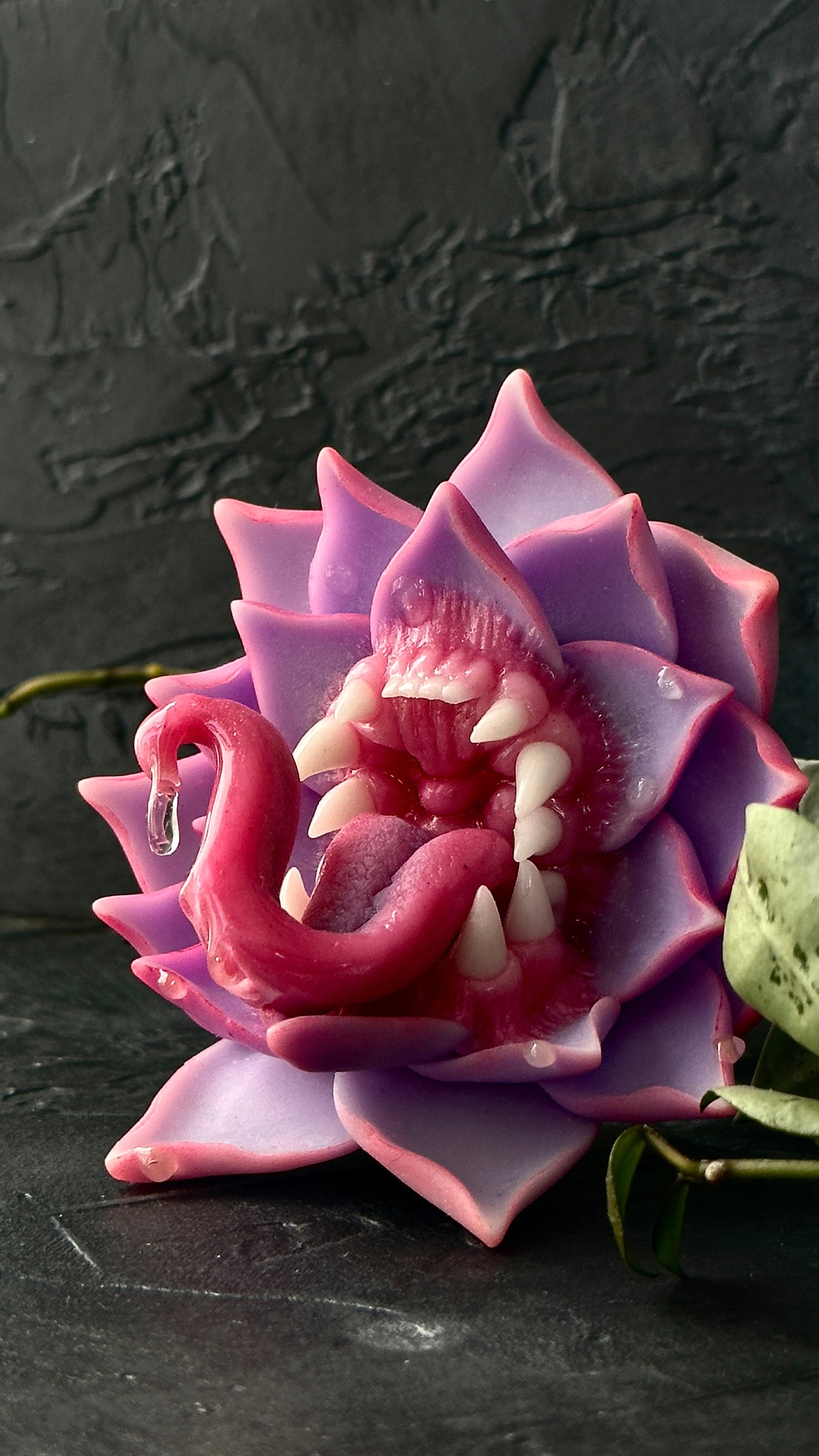 Брошь-кулон-кружка плотоядный зубастый цветок-хищник - Etsy