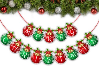 DelightArtNCraft Merry Christmas Banner , Customized Christmas Banner ,Be Merry, Christmas Bunting,Christmas Decoration,Merry Christmas sign