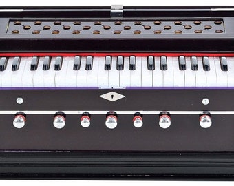 Harmonium 7 Stopper Doulble Bellow 39 Key~440Hertz~Long Sustain Sound~Yoga~Bhajan~Kirtan~DJ ((Für Männer) Harmonium)