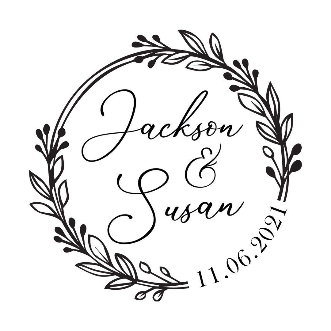 Delightartncraft Personalized Wedding Stampselfinking Rubber Etsy