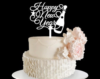 DelightArtNCraft Customized Happy New Year Cake Topper, Special Occasion for New Year Eve, Cake Topper for party ,New year 2023 cake topper