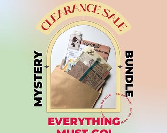CLEARANCE SALE | Deco paper mystery bundle | 50 pieces scrap bundle! | Stickers, scrap papers, journaling, mystery!