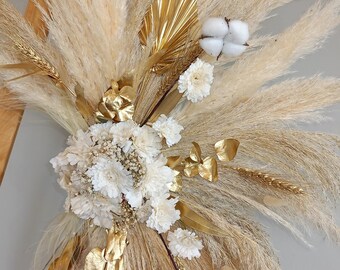 36'' Pampa Arrangement | XL Pampa Wall Decoration | Pampas Grass Mirror | Living Room Sign Decor | Wedding Decoration | Pampas grass