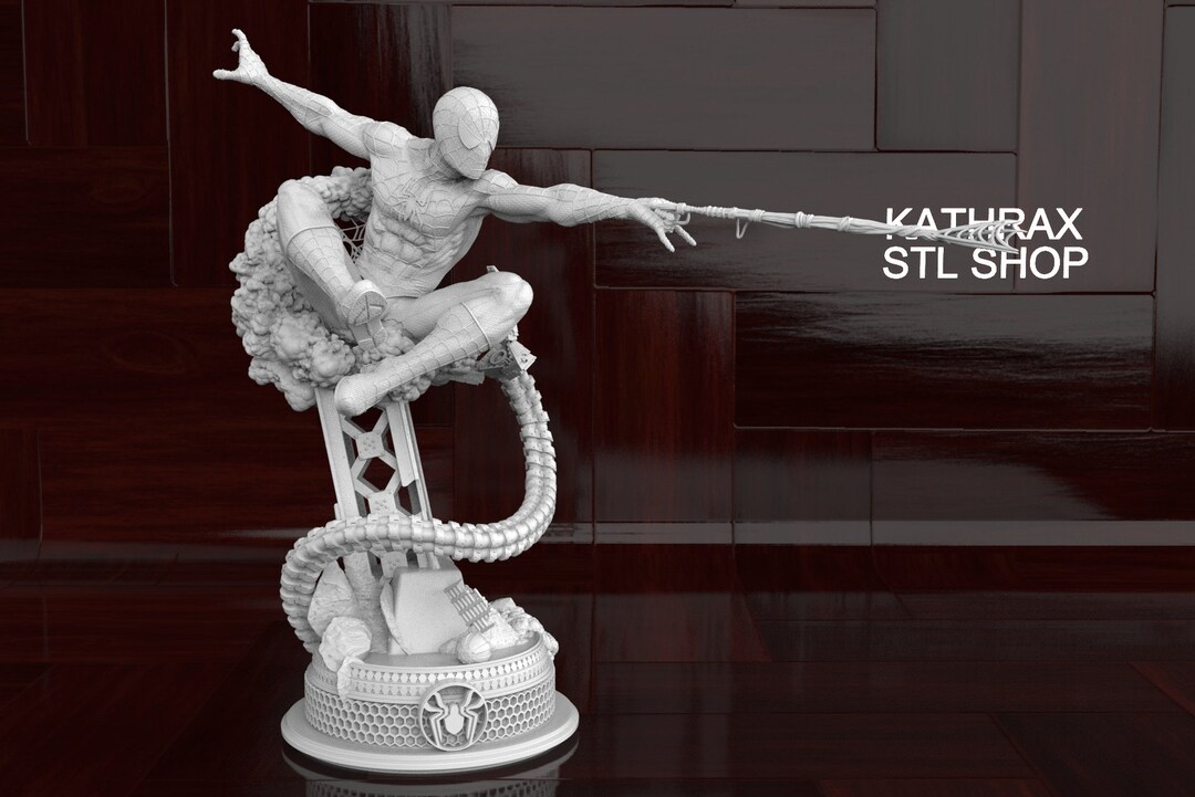 Spiderman Statue 3D Print STL File - Etsy Australia