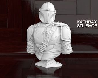 The Mandalorian Bust Star Wars 3D Print STL File