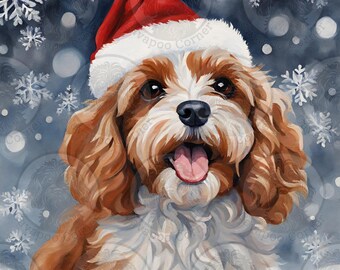 Ruby Cavapoo Christmas Cards Pack of 10 Greeting Cards with Standard Envelopes