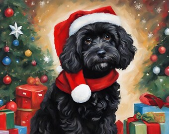 Cavapoo Christmas Cards Pack of 10 Greeting Cards (standard envelopes)