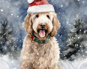 Labradoodle Christmas Cards Pack of 10 Greeting Cards with Standard Envelopes