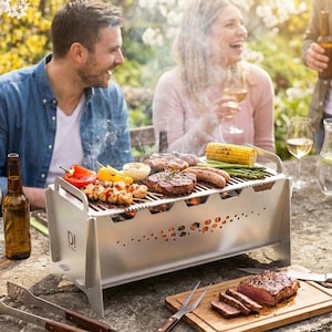 Grelha de churrasco removível, Churrasqueira, Grelha, Plasma CNC, dxf, svg, pdf. Item digital, não físico.