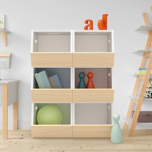 Stackable organizer container. CNC router, DIY, plywood, DXF, SVG, PDF plan. Digital item, not physical.