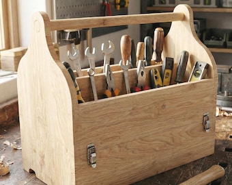 Stackable vintage toolbox, two boxes in one, toolbox, CNC, plywood, DIY. Digital file, not physical.