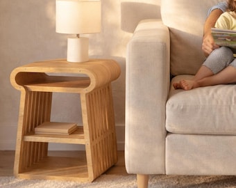 Bedside table, side table. Digital file for CNC cutting in 18mm plywood. It is not a physical object.