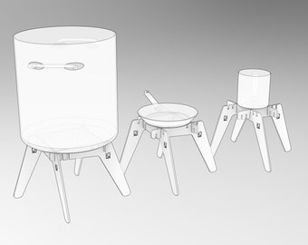 Soporte para fuego desmontable CNC plasma. Grill, camping. Artículo digital, no físico.