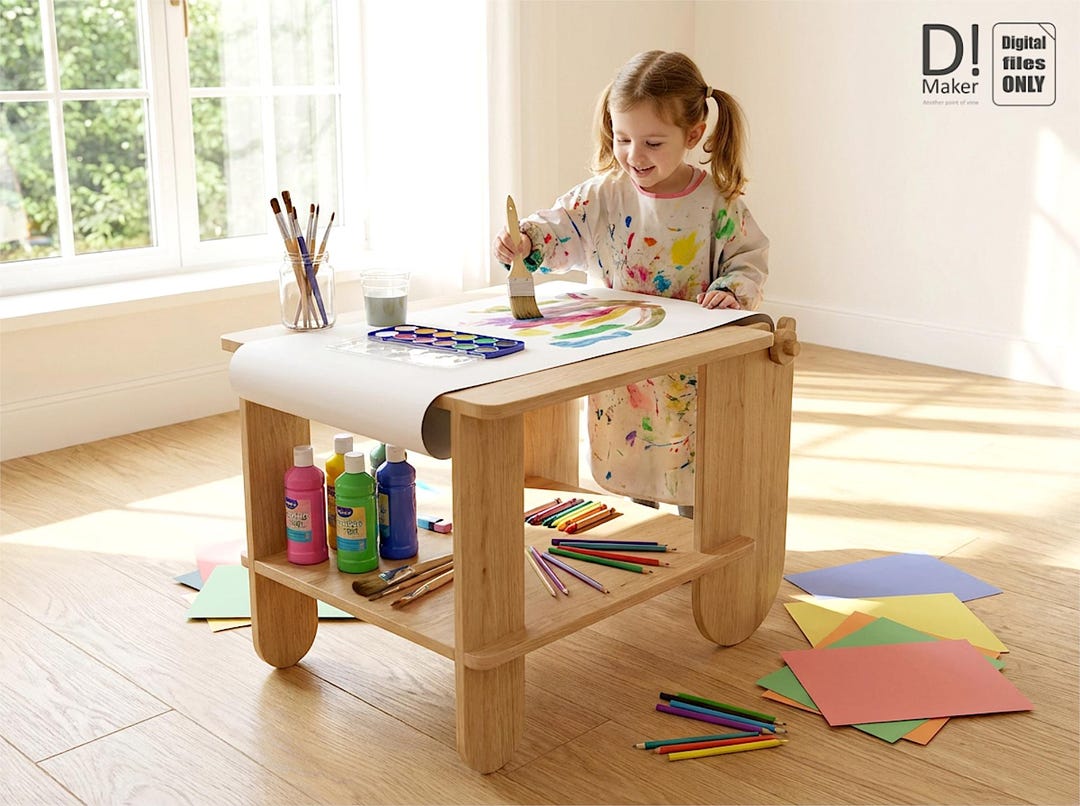 Individual Children's Drawing Table (montessori Type). Digital File for ...