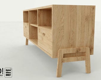 棚付きチェスト。CNC用デジタルファイル。DXF。18mm厚合板製。デジタルアイテム。実物ではありません。