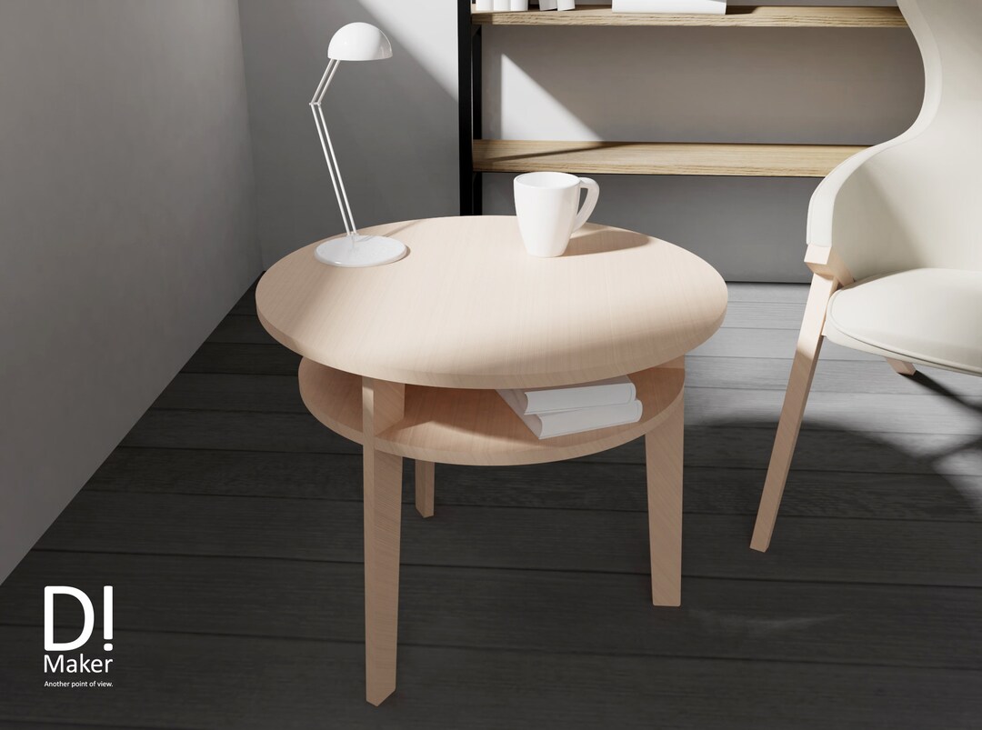 Side Table CNC Router Plywood Etsy